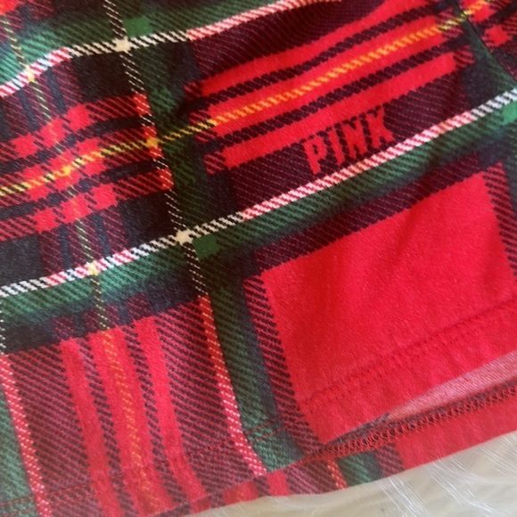 Pink FLANNEL BOXY PAJAMA SHORTS - Picture 3 of 3